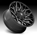 Fuel Twitch D769 Gloss Black Milled Custom Truck Wheels 3